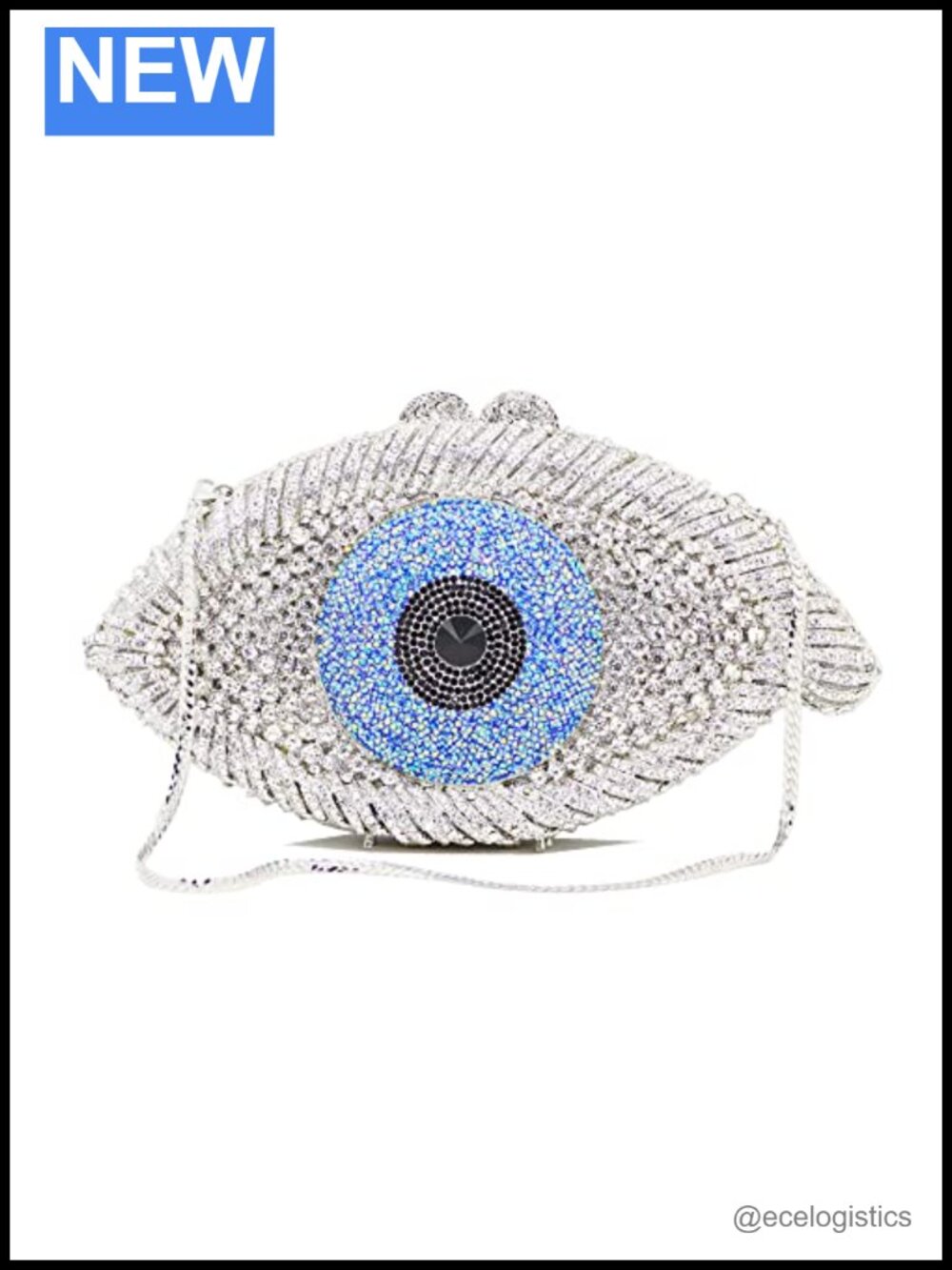 Evil Eye Rhinestone Clutch Evening Bag for Women Bridal Wedding Prom Purse